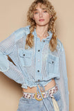 POL:  KNIT & JEAN HOODED SWTR JKT