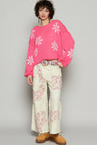 POL:  FLOWER IMPRINT SWEATER