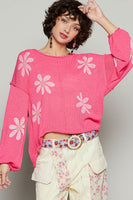 POL:  FLOWER IMPRINT SWEATER