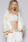POL:  STAR IMPRINT HOODED ZIP SWEATER