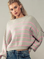 URBAN DAIZY:  FLOW IT DOWN STRIPE SWEATER