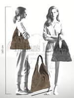 ITALIAN'S LEATHER:  DEMA SUEDE LEATHER BAG