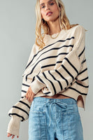 URBAN DAIZY:  FLOW IT DOWN STRIPE SWEATER