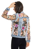 ADORE:  DENIM & LACE EMBROIDERED JKT