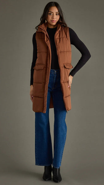 PANACHE:  LONG VEST W/FRONT POCKETS