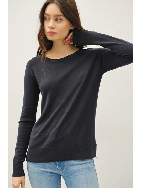 BE COOL:  L/S LIGHTWEIGHT CREW RAGLAN SWTR
