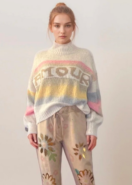 SCANDAL:  AMARANTH AMOUR STRIPE SWTR