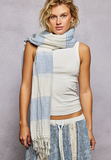 POL:  STRIPED WOVEN SCARF/SHAWL