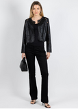 J.SOCIETY:  FAUX LEATHER LASER CUT JACKET