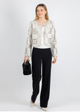 J.SOCIETY:  FAUX LEATHER LASER CUT JACKET
