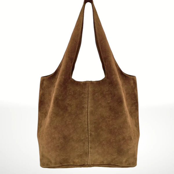 ITALIAN'S LEATHER:  GIANNINA SUEDE LEATHER BAG