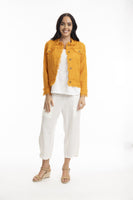 ORIENTIQUE:  LINEN FRINGED EDGE JACKET