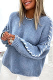NINEXIS:  CONTRAST STITCH PULLOVER SWTR