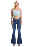 BAYEAS:  HI RISE FLARE JEAN/FRAYED HEM
