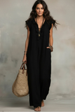 EMBERLOOM:  V NECK BOHEMIAN FLUTTER SLV MAXI DRESS