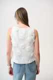 JOSEPH RIBKOFF:  3D FLORAL EMBROIDERY TOP