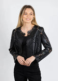 J.SOCIETY:  FAUX LEATHER LASER CUT JACKET