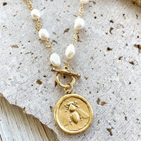 VB&CO:  19" QUEEN BEE PEARL NECK