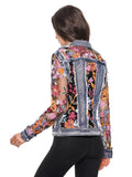 ADORE:  FLORAL EMBROIDERED DENIM JKT