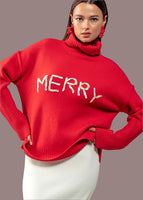 URBAN DAIZY:  T NECK MERRY SWEATER