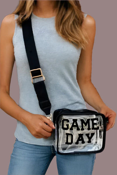 LITTLE DAISY:  CLEAR FOOTBALL XBODY BAG