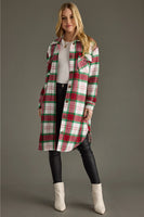 PANACHE:  LONG PLAID FLANNEL SHACKET