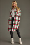 PANACHE:  LONG PLAID FLANNEL SHACKET