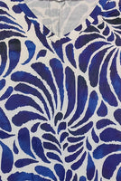 PORTS:  V NECK S/S PRINT MAXI DRESS