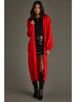 PANACHE: HILTON  LONG OPEN CARDIGAN W/POCKETS