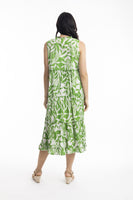 ORIENTIQUE:  HAYMAN SLVLS CRINKLE DRESS