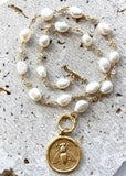 VB&CO:  19" QUEEN BEE PEARL NECK