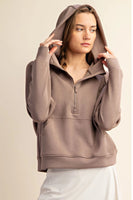 RAE MODE:  1/4 ZIP HOODIE JACKET
