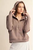 RAE MODE:  1/4 ZIP HOODIE JACKET