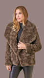 MYSTREE:  BIG LAPEL FAUX FUR JACKET