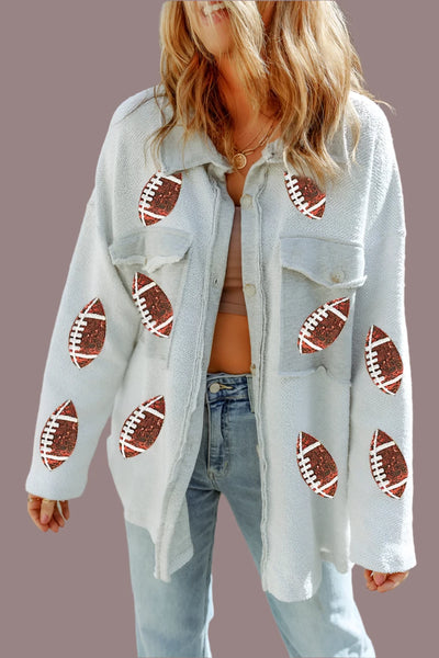 LITTLE DAISY:  SEQUIN FOOTBALL SHACKET