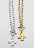 VB&CO:  HAMMERED CROSS NECK