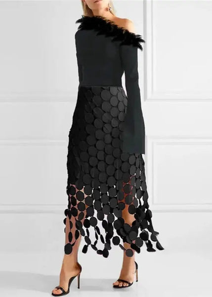 SHEER TREND:  HOLLOW POLKA DOT SKIRT