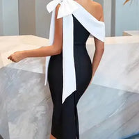 SANYAO:  CHIC 1 SHOULDER BANDAGE DRESS