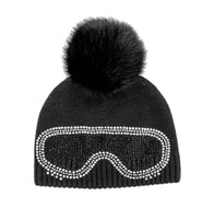 MITCHIES:  GOGGLE BEANIE HAT W/POM