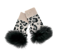 MITCHIES:  ANIMAL PRINT FINGERLESS GLOVES