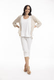ORIENTIQUE:  ESSENTIALS KNIT TIE CARDIGAN