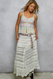 POL:  HALF LINED CROCHET MAXI SKIRT