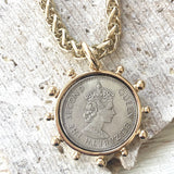 VB&CO:  QUEEN OF ENGLAND COIN NECK