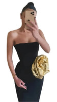 SANYAO:  CHIC 3 D FLORAL BANDAGE DRESS