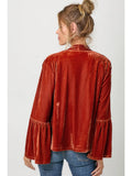 MYSTREE:  EMBROIDERY VELVET KIMONO