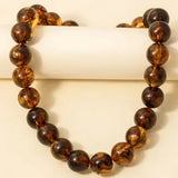 ANARCHY STREET:  LG TORTOISE BALL BEAD NECK