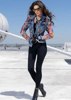 ADORE:  FLORAL EMBROIDERED DENIM JKT