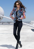 ADORE:  FLORAL EMBROIDERED DENIM JKT