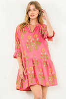 THML:  S/S FLOWER PRINT DRESS
