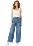TRACTR:  MINI RHINESTONE WIDE LEG JEAN
